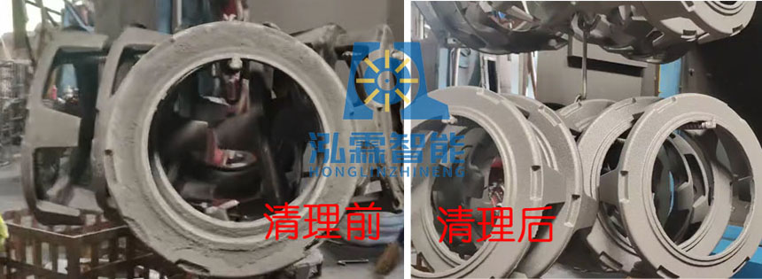 吊鉤式拋丸機(jī)清理鑄件圖一 吊鉤式拋丸機(jī)清理鑄件圖一